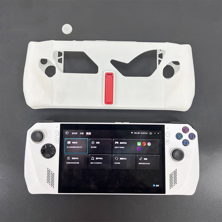 For ASUS ROG Ally Handheld Game Console Silicone Drop-proof Protective Case All-inclusive Case(Black) by bashfashion