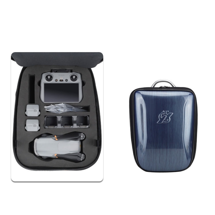 For DJI AIR 3 Hard Shell Storage Bag Portable Protective Backpack(Blue) by bashfashion
