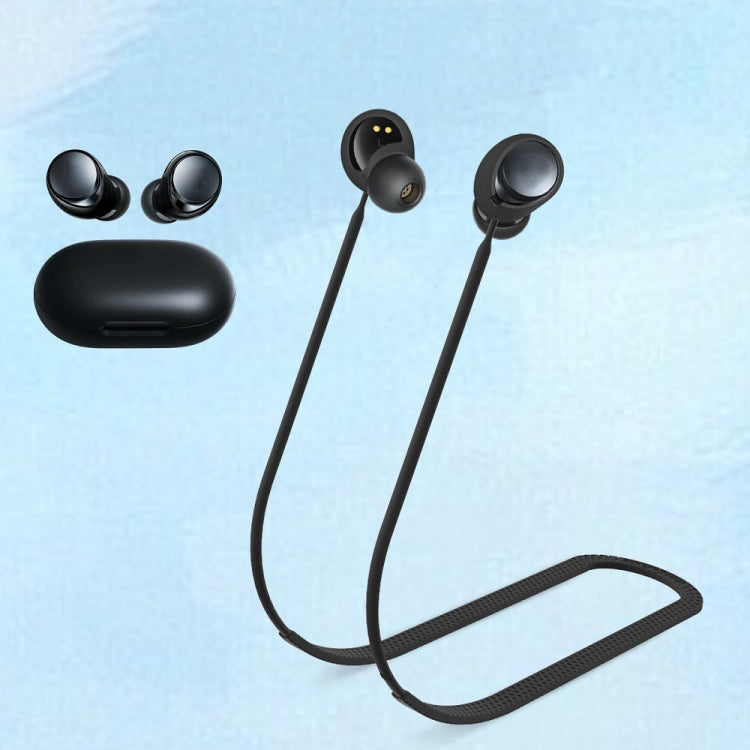 For Anker Soundcore Space A40 2pcs Headphones Silicone Anti-Lost Cord(Black) by bashfashion