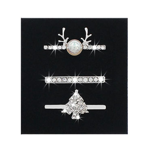 3pcs/Set Smart Watch Silicone Watch Band Decoration Ring(6) by bashfashion