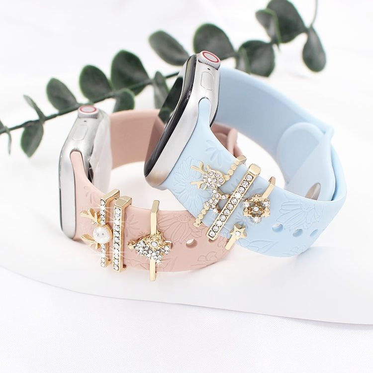 3pcs/Set Smart Watch Silicone Watch Band Decoration Ring(1) by bashfashion