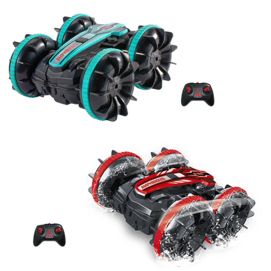 2.4G Amphibious Stunt Remote Control Car Double-sided Rolling Driving Children Electric Toys(Red) by bashfashion