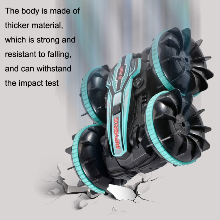 2.4G Amphibious Stunt Remote Control Car Double-sided Rolling Driving Children Electric Toys(Red) by bashfashion