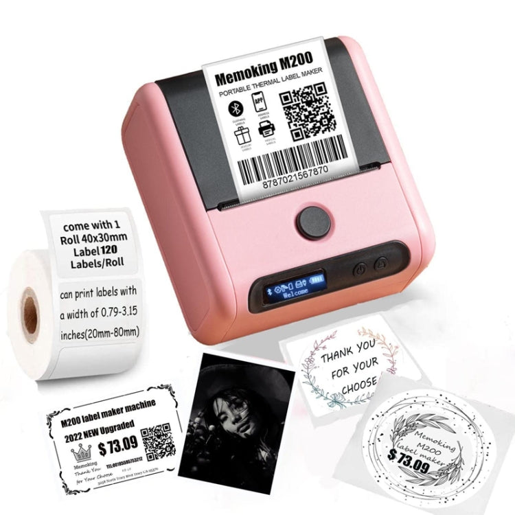 Phomemo M200 QR Code Tag Handheld Portable Bluetooth Thermal Label Printer(Black) by Phomemo
