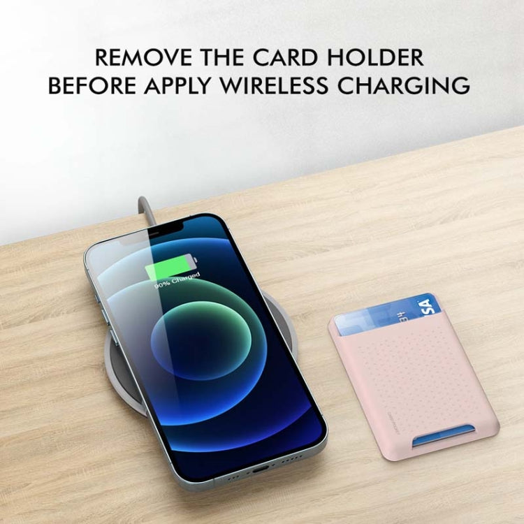 For IPhone 12 / 13 / 14 Series AhaStyle PT133 Mobile Phone Magnetic Silicone Card Case(Black Matte) by AhaStyle