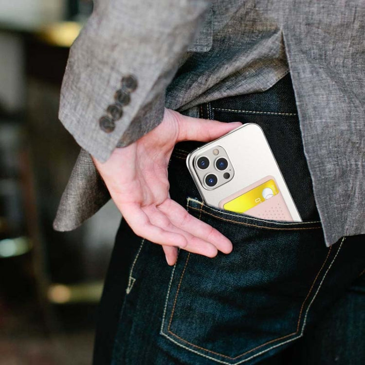 For IPhone 12 / 13 / 14 Series AhaStyle PT133 Mobile Phone Magnetic Silicone Card Case(Black Matte) by AhaStyle