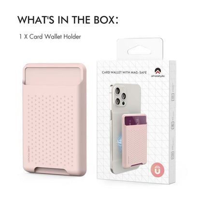 For IPhone 12 / 13 / 14 Series AhaStyle PT133 Mobile Phone Magnetic Silicone Card Case(Black Matte) by AhaStyle