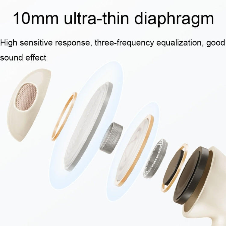 Havit S3 Merle Lite In-Ear ENC Call Noise Reduction Wireless Bluetooth Earphone(Gold White) by Havit