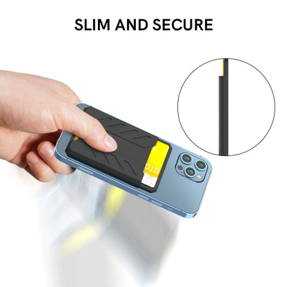 For iPhone 12 / 13 / 14 Series AhaStyle PT133-A Silicone Magnetic Card Case(Black) by AhaStyle