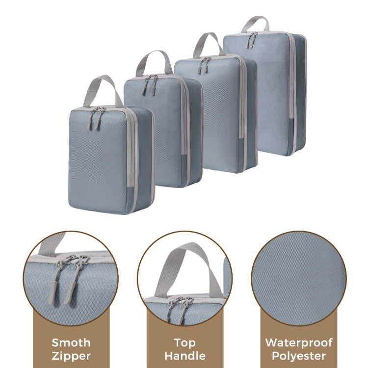 7 In 1 Compression Packing Cubes Expandable Travel Bags Luggage Organizer(Black) by bashfashion