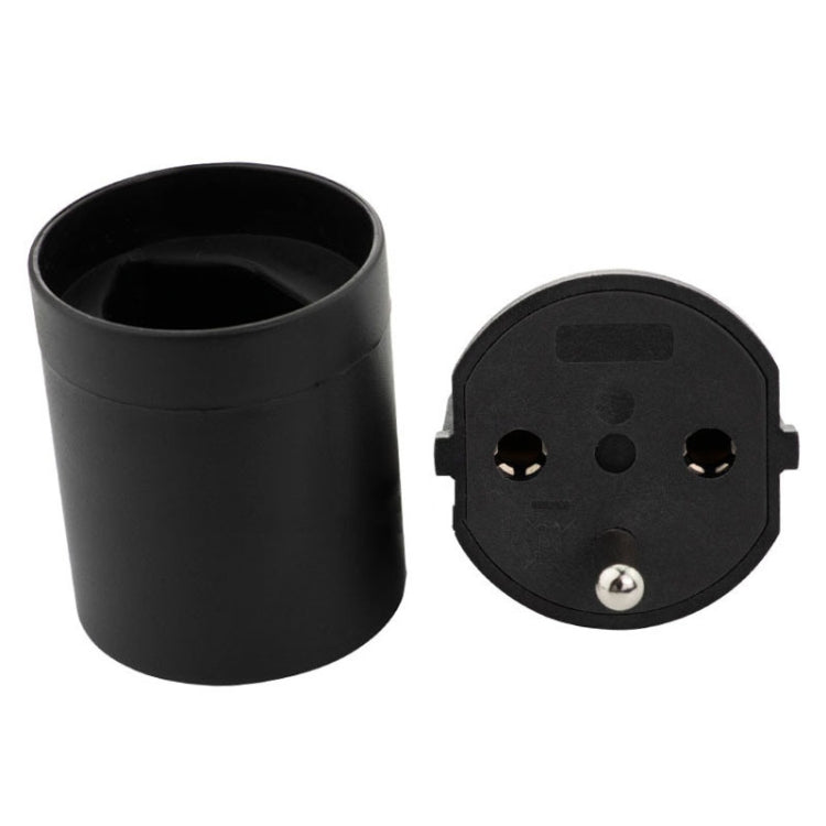 EU to Switzerland Convertible Plug With Ground Wire Travel Adaptor(Black) by bashfashion