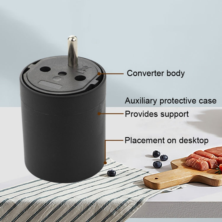 EU to Switzerland Convertible Plug With Ground Wire Travel Adaptor(Black) by bashfashion