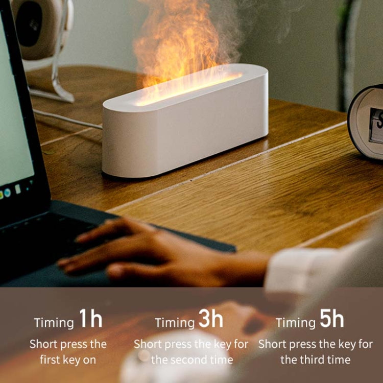 DQ709 Flame Aromatherapy Diffuser Quiet USB Air Humidifier(White) by bashfashion