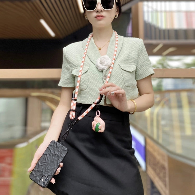 10mm Thick Rope Mobile Phone Anti-Lost Adjustable Lanyard Spacer(Pink Gold) by bashfashion