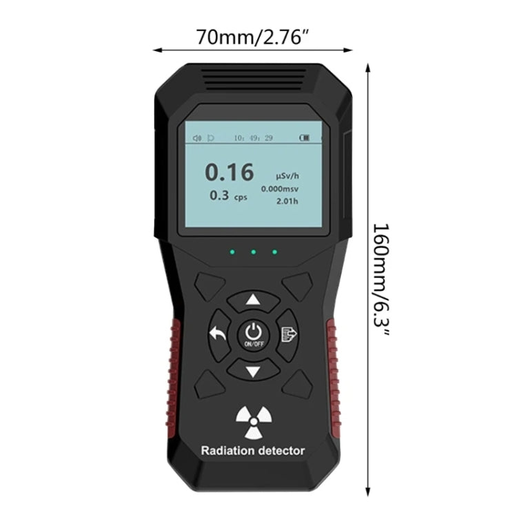 FY803 X-Ray Radiation Meter Alpha Beta Gamma Humidity Nuclear Radiation Detector Rechargeable Real-Time Graph Geiger by bashfashion