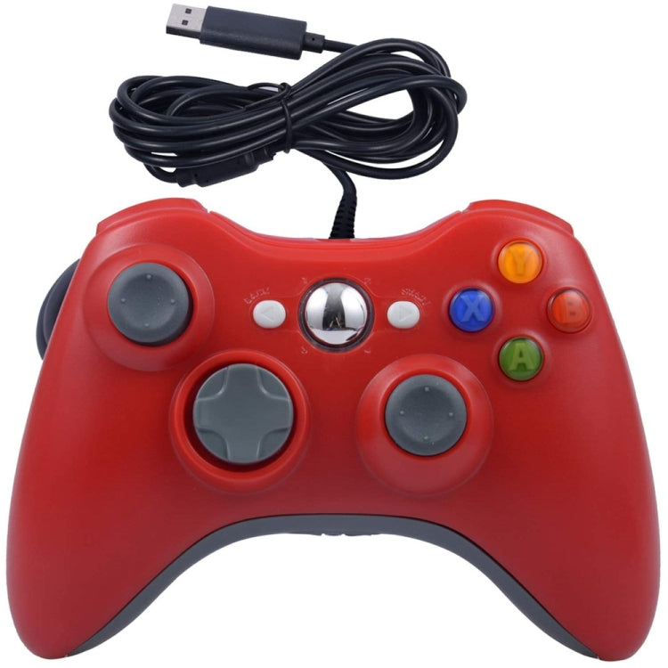 For XBOX 360 Console And PC USB Dual Vibration Wired Gamepad(Red) by bashfashion