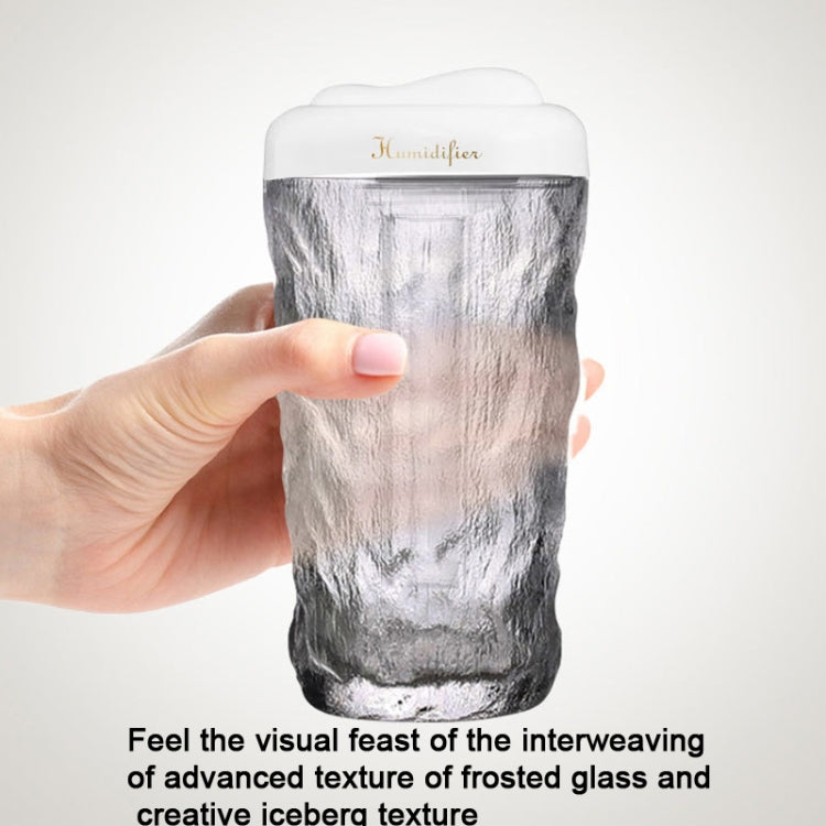 Iceberg Small Car Humidifier Atomization Mute Colorful Aromatherapy Machine(White) by bashfashion