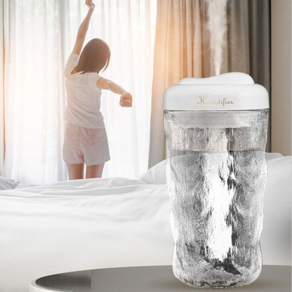 Iceberg Small Car Humidifier Atomization Mute Colorful Aromatherapy Machine(White) by bashfashion