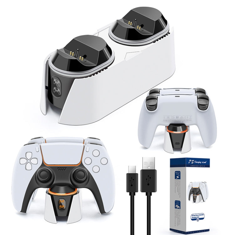 For PS5 Gamepad Contact Dual Charging Dock Gamepad Charger by bashfashion