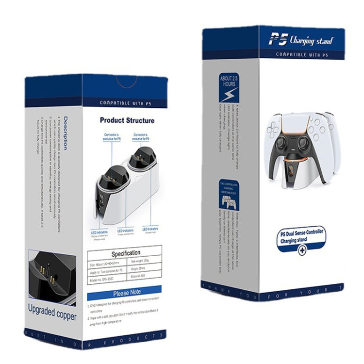 For PS5 Gamepad Contact Dual Charging Dock Gamepad Charger by bashfashion