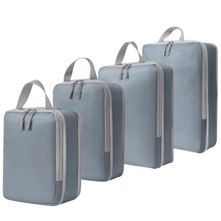 4 In 1 Compression Packing Cubes Expandable Travel Bags Luggage Organizer(Gray) by bashfashion