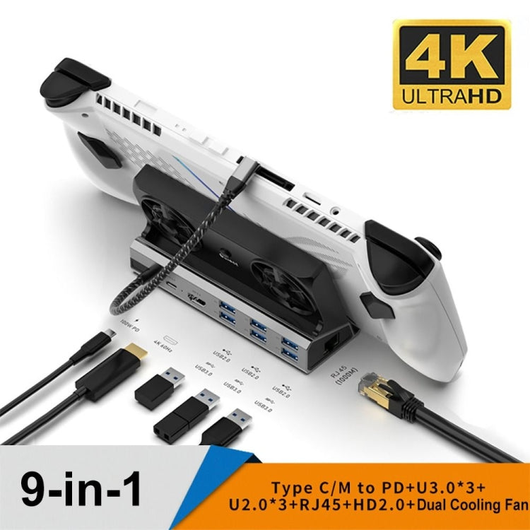 9 -in -1 For ASUS ROG Ally 100W PD Charging Game Console Stand Multifunctional USB 3.0 Docking Station by bashfashion