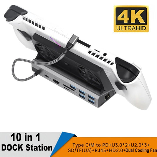 10 -in- 1 For ASUS ROG Ally 100W PD Charging Game Console Stand Multifunctional USB 3.0 Docking Station by bashfashion