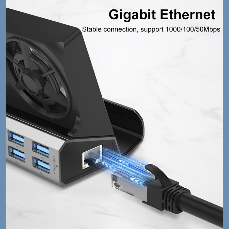 6 -in -1 For ASUS ROG Ally 100W PD Charging Game Console Stand Multifunctional USB 3.0 Docking Station by bashfashion