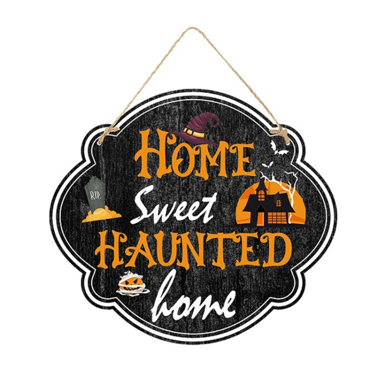 Halloween Door Sign Haunted House Horror Atmosphere Decoration, Style: Home by bashfashion