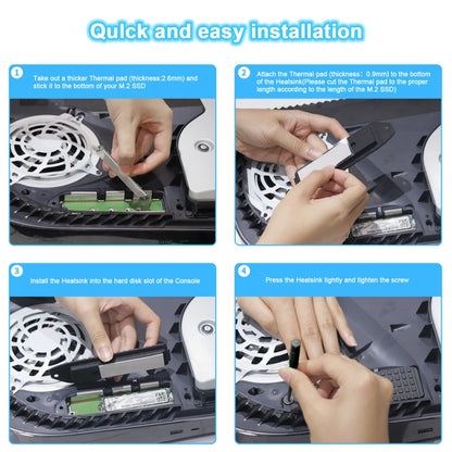 JYS JYS-P5153 For PS5 M.2 NVME Solid-State Hard Disk Heat Sink(Black) by JYS