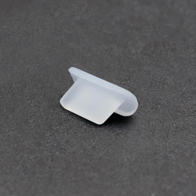 8 Pin Phone Dust Plug Silicone Charging Port Plug(Transparent) by bashfashion