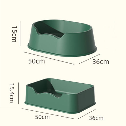 Open Litter Pan Large Capacity Plastic Pet Kennel, Model: Round Purple by bashfashion