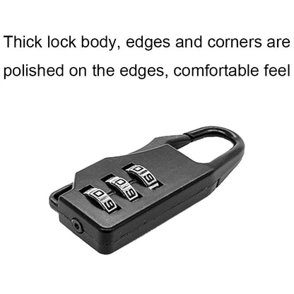 Outdoor Travel Backpack Password Hanging Lock Zinc Alloy Suitcase Anti-theft Lock(Black) by bashfashion