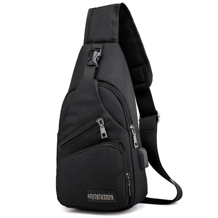 MeiJieLuo Simple Men Chest Bag Sports Youth Shoulder Crossbody Bag(Black) by MeiJieLuo