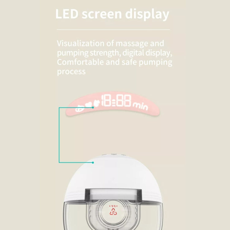 S21 Single Electric Wearable Breast Pump With LED Display, 3 Modes & 12 Levels by bashfashion