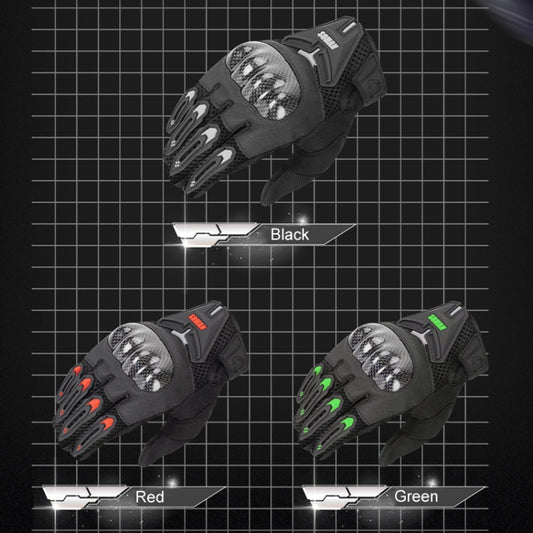 SOMAN Motorcycle Riding Anti-fall Breathable Anti-slip Carbon Fiber Gloves, Size: XXL(Black) by SOMAN