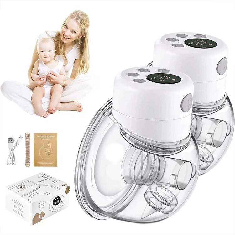 S12 Double Electric Wearable Breast Pump With 2 Modes & 9 Levels Suction Adjustable by bashfashion