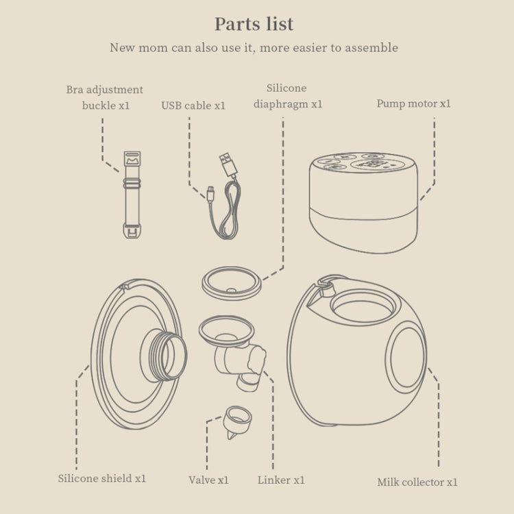 S12 Double Electric Wearable Breast Pump With 2 Modes & 9 Levels Suction Adjustable by bashfashion