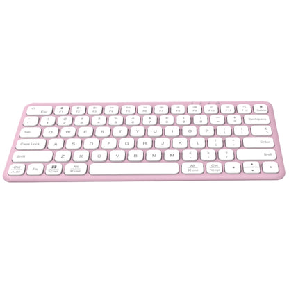 B087 2.4G Portable 78 Keys Dual Mode Wireless Bluetooth Keyboard And Mouse, Style: Keyboard Pink by bashfashion