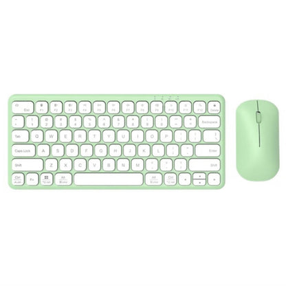 B087 2.4G Portable 78 Keys Dual Mode Wireless Bluetooth Keyboard And Mouse, Style: Keyboard Mouse Set Green by bashfashion