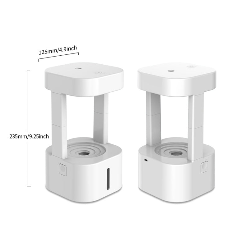 580ml Anti-gravity Humidifier Water Droplet Backflow Atomizer Aromatherapy Machine(Colorful Light) by bashfashion