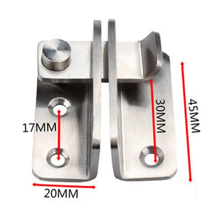 Small Left Open Stainless Steel Sliding Door Latch No Punch Latch Door Bolt Catch With Screw by bashfashion
