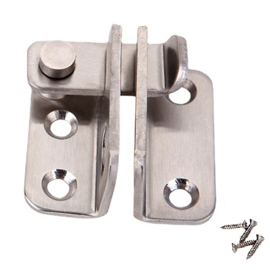 Large Left Open Stainless Steel Sliding Door Latch No Punch Latch Door Bolt Catch With Screw by bashfashion