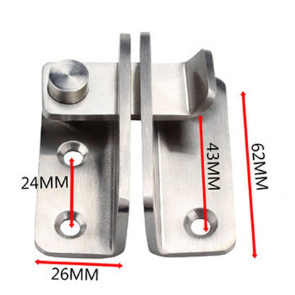 Large Left Open Stainless Steel Sliding Door Latch No Punch Latch Door Bolt Catch With Screw by bashfashion