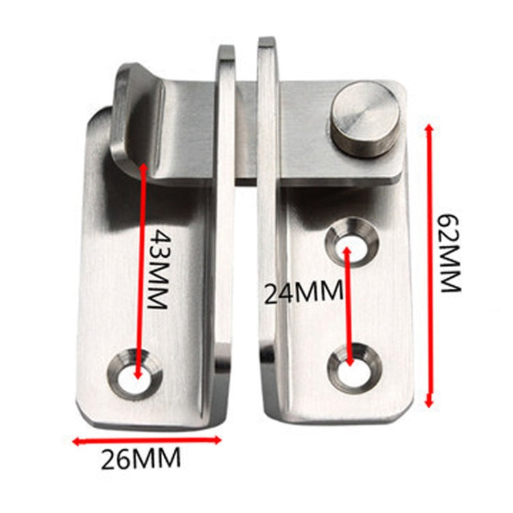 Large Right Open Stainless Steel Sliding Door Latch No Punch Latch Door Bolt Catch With Screw by bashfashion