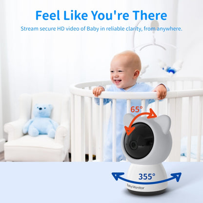 5 Inch HD Baby Monitor Wireless Wifi Baby Care Camera EU Plug by bashfashion