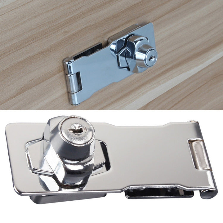 3 inch Non-Interlocking No Hole Hook With Locking Hasp Chest Of Drawers Door Lock With Iron Key by bashfashion