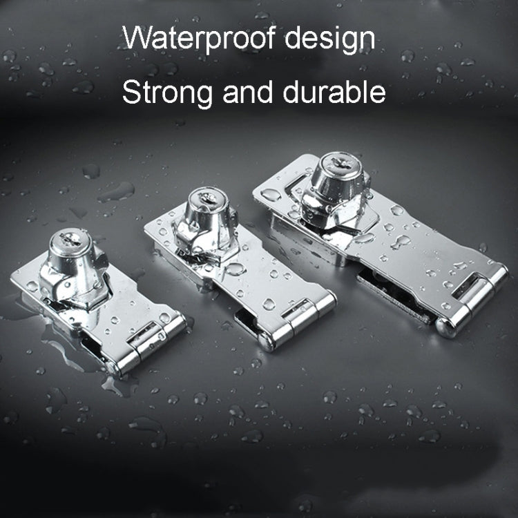 4 inch Non-Interlocking No Hole Hook With Locking Hasp Chest Of Drawers Door Lock With Iron Key by bashfashion