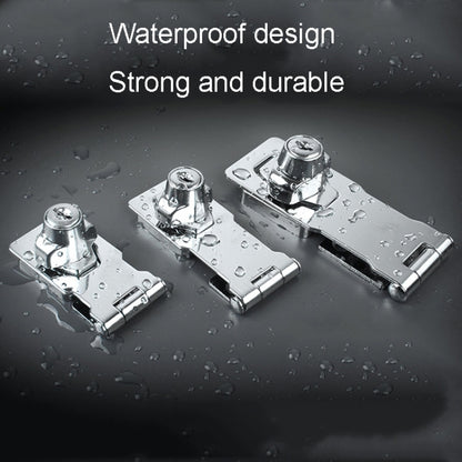 4 inch Non-Interlocking No Hole Hook With Locking Hasp Chest Of Drawers Door Lock With Iron Key by bashfashion