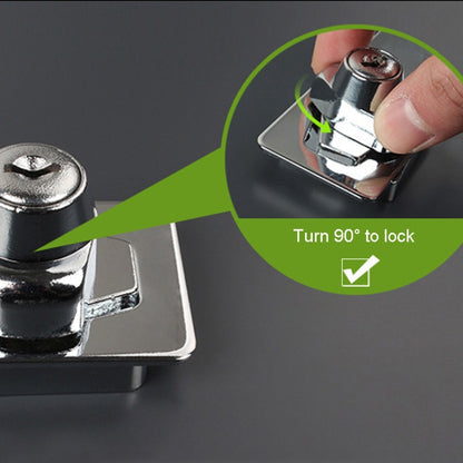 2.5 inch Interlocking No Hole Hook With Locking Hasp Chest Of Drawers Door Lock With Iron Key by bashfashion